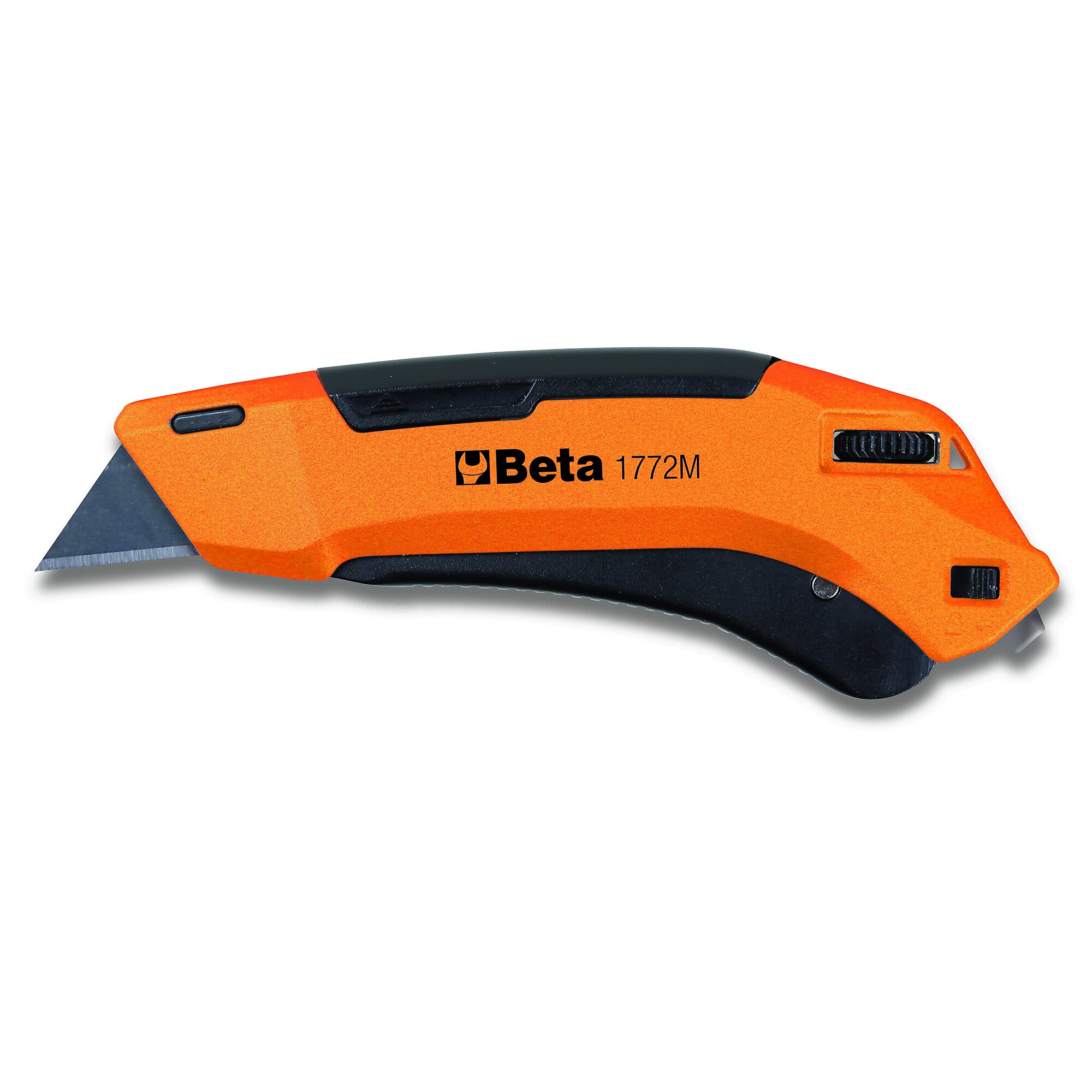 Beta Safety Utility Knife with Retractable Blade — 6.69in. Length, Includes 4 Blades, Model# 1772M